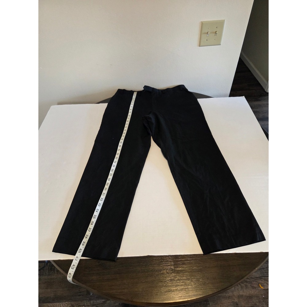 Sean John Fine Tailoring Mens Black Dress Pants 38W x 30L Flat Front Trousers - Picture 3 of 6
